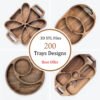 200-trays Wooden Platters